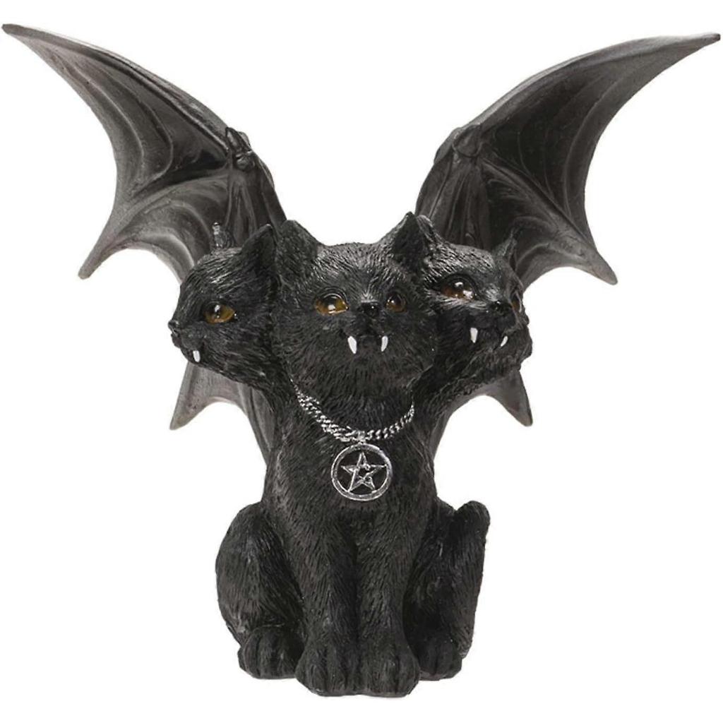 Bat Winged Cat Black Cat Halloween Scene Decoration