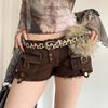 PU Leather Leather Fur Belt Faux Fur Y2K Waistband Vintage Plush Belt  Dress Decoration