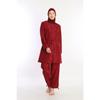 Black Lycra Headscarf 4 Piece Fully Covered Water Repellent Quick Drying Zippered Hijab Swimsuit