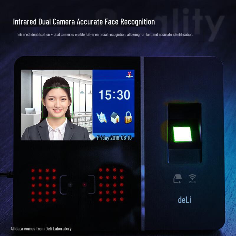 Deli 13750 Face & Fingerprint WiFi Attendance Machine
