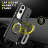 KEYSION 360° Ring Stand Phone Case for VIVO V40 SE 80W V40 Lite Slide Camera Protection Magnetic Shockproof Cover for VIVO Y200 5G