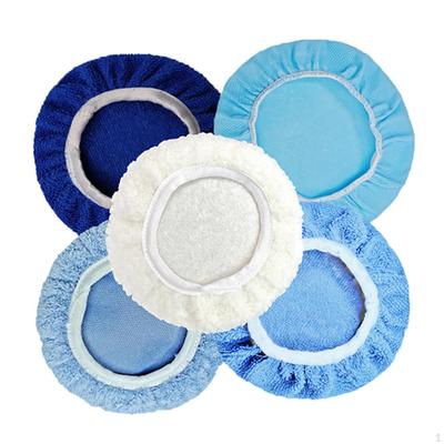 5 pezzi Tampone lucidante orbitale per auto Tamponi lucidanti in microfibra per dettagli portatili durevoli per