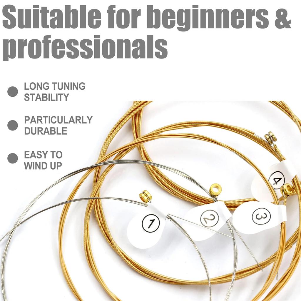 Miwayer  Acoustic Guitar Strings - High Carbon Steel Core, Rust-Resistant & Long-Lasting, Bright & Balanced Tone