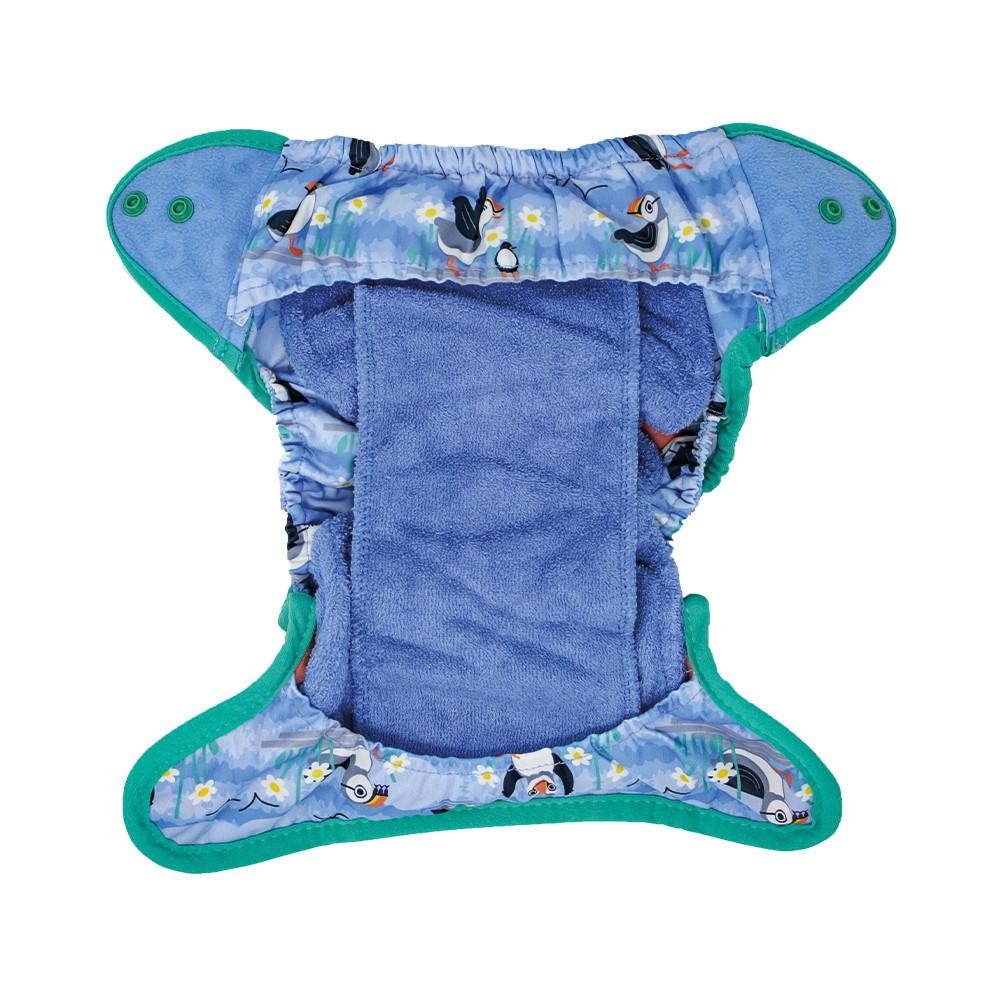 Pielucha Wielorazowa Pop-In Ai2 Blue Puffin One Size 3-16 Kg Close