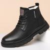 Autumn and Winter New Men's Big-headed Men's Cotton Shoes, Velvet Warm Fashion Tooling Boots, Martin Boots, Thickened Boots for Men