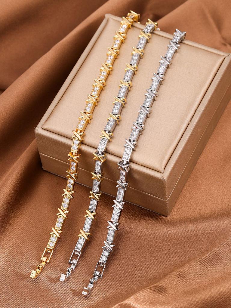 Korean Style Zircon Bracelet - Elegant, Versatile Design for Women, Perfect for Any Occasion