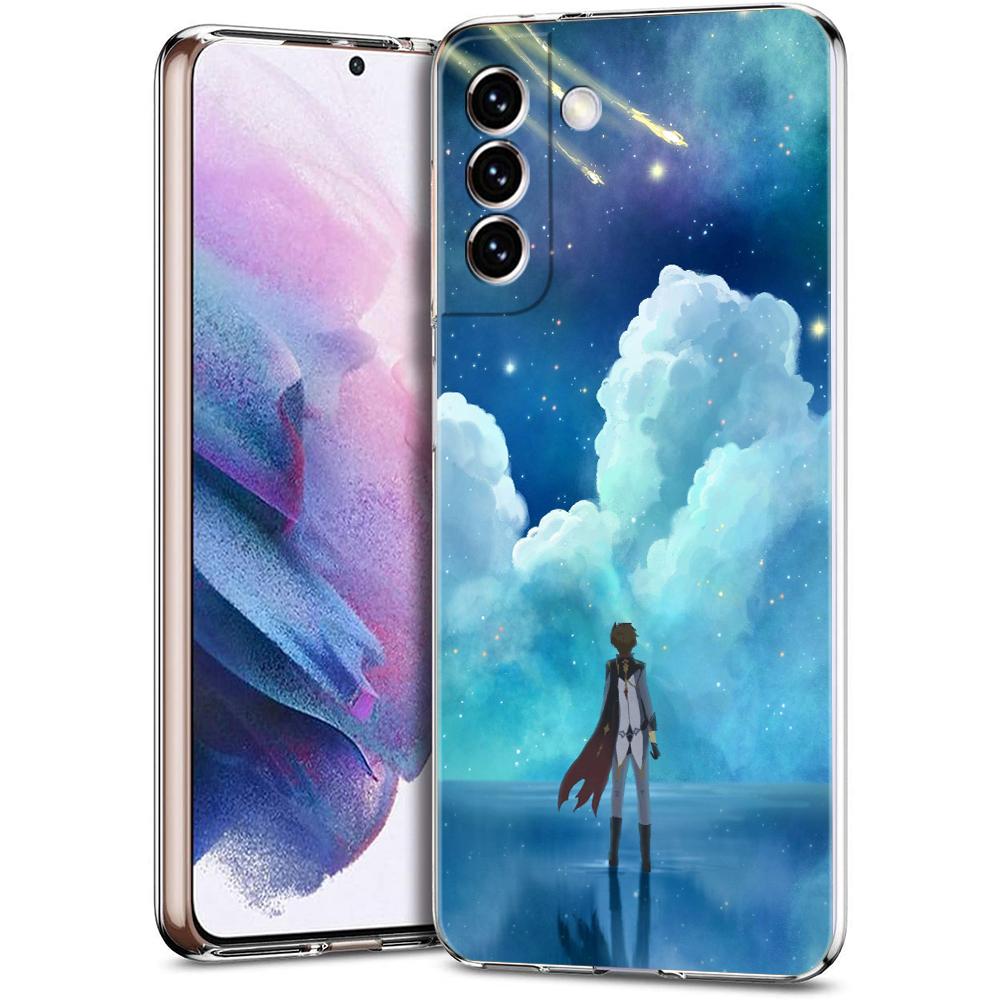 Genshin Impact Game Landscape Phone Case For Samsung Galaxy S24 Plus S23 S22 S21 S20 FE Ultra 5G S10 S10E S9 Soft Clear Cover