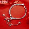 925 Sterling Silver Snake Chain Star Armband Modesmycken