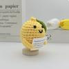 Cute Handmade Knitted Positive Lemon Fruit Doll With Card Home Room Decoration Funny Wool Crochet Lemon Desktop Ornament Gifts
