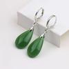 S925 Sterling Silver White Jade Fashion Earrings – Versatile, Elegant, Simple Style