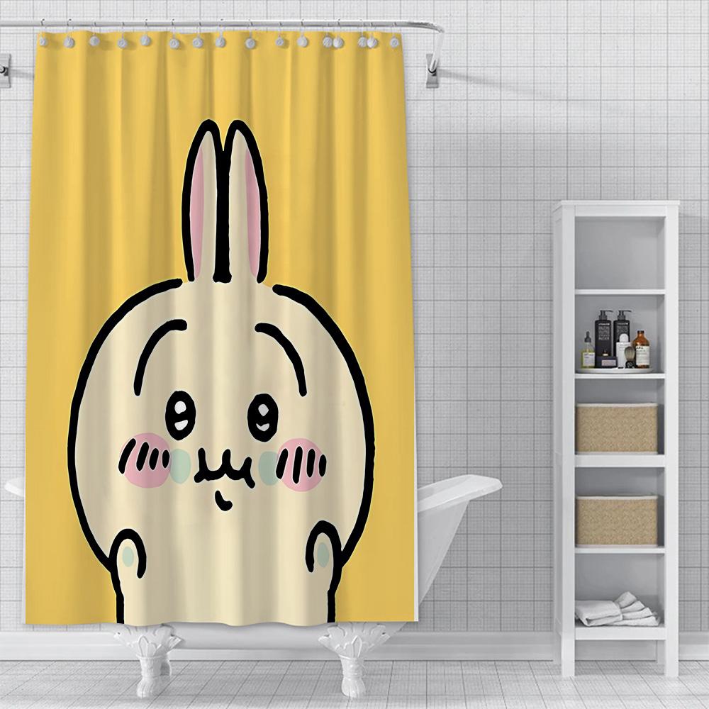 Shower Amine Chiikawas Curtain Waterproof Polyester Fabric Paint Colorful Bath Curtains Home Bathroom Decor Curtain With Hook