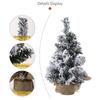 Flocked Christmas Tree Artificial Creative Christmas Tree Decorative Accessories Table Decor Tabletop Christmas Tree for Office