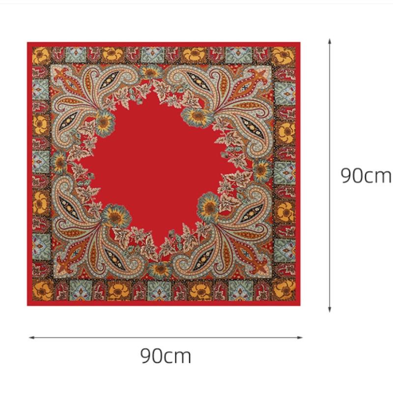 Luxury Headscarf European Classic Hijab And American Womens Trendy Versatile Scarf Soft Neckerchief Hair Scarves For Ladies