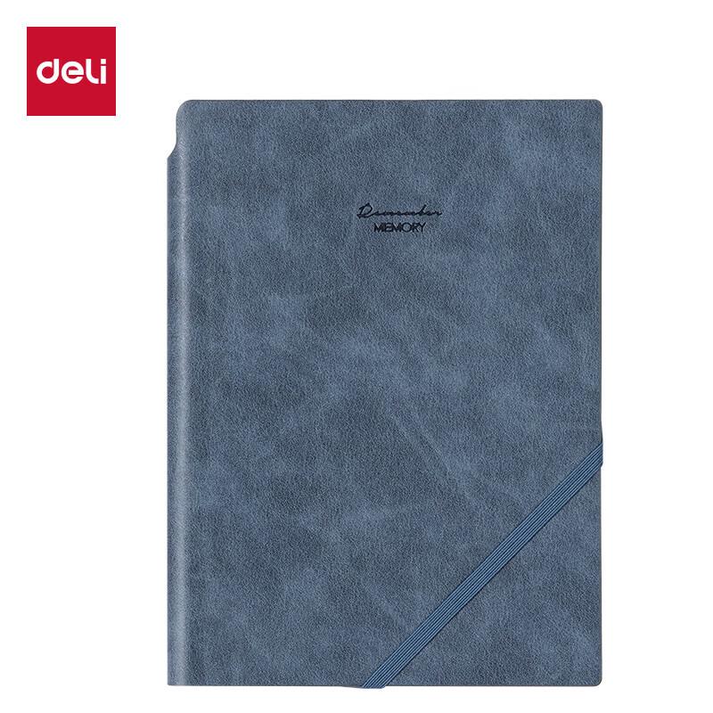 Deli 25K Leather Notebook with Pen Holder & Strap
