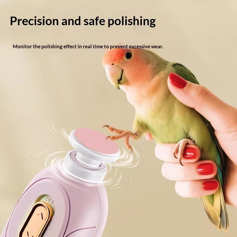 Electric Parrot Nail Grinder 1Pcs Multifunctional Claw & Tooth Grooming Tool Low Noise Suitable for Parrot Cage Daily Use