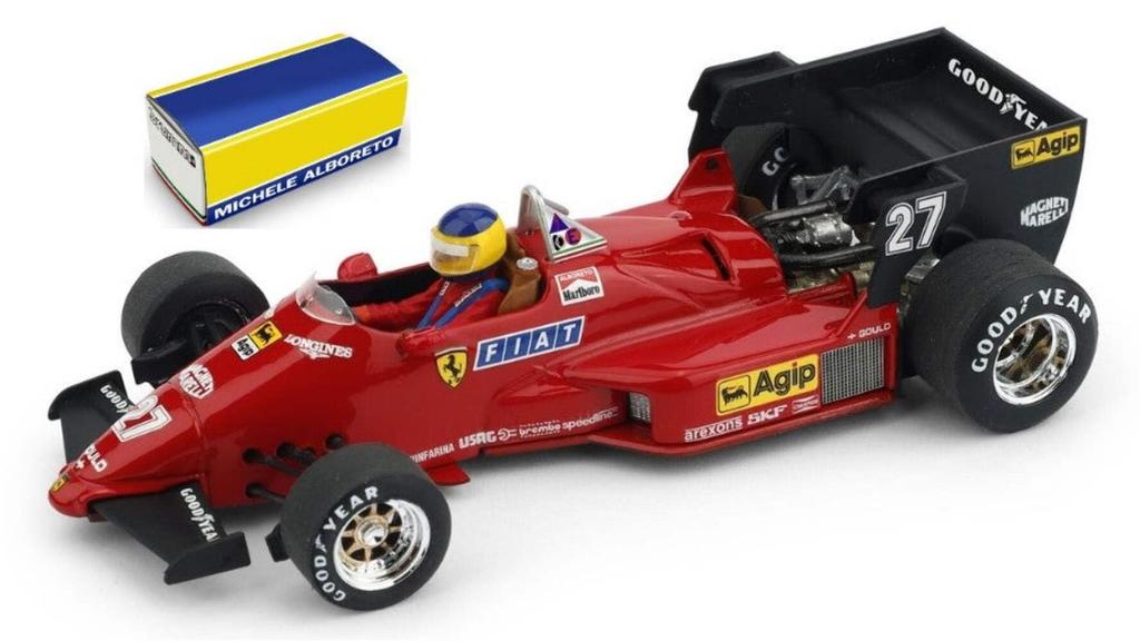 Blum B Ferrari 126 C4 84 Belgium GP with Driver Figure R142CH #27 M.Alboreto 1/43