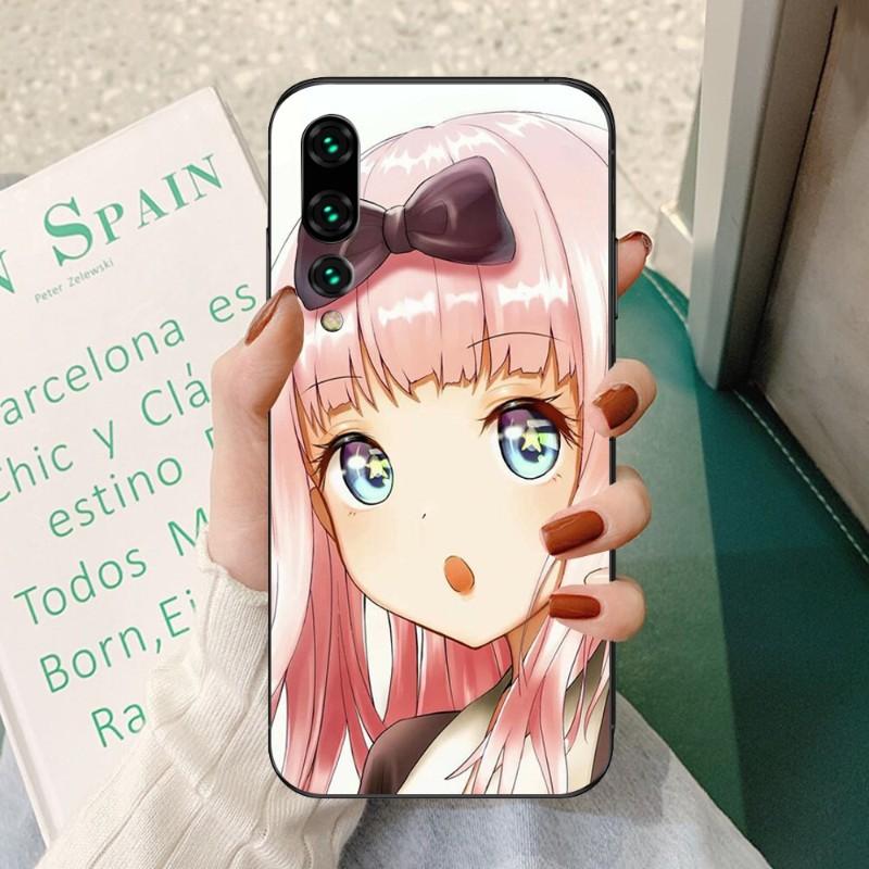 Husă pentru telefon Fujiwara Chika pentru fete pentru Huawei P50 P40 P30 Pro Lite P Smart 2021 2019 Magic 3, moale, neagră