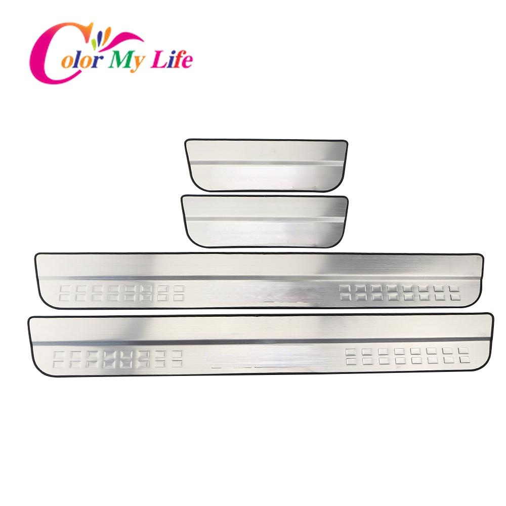 Color My Life Car Door Sill Plate for Honda Vezel 2015 -  Stainless Steel Scuff Plates Doors Sill Pedal Protection