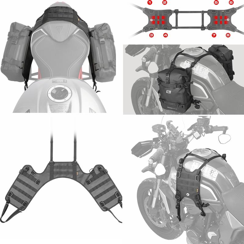 Motorcycle Saddle Bag Mounting Base Motorbike Tail Bag/Rack Bag/Rear Seat Bag/Fuel Tank Side Bag Universal Saddle Bag Mount Base