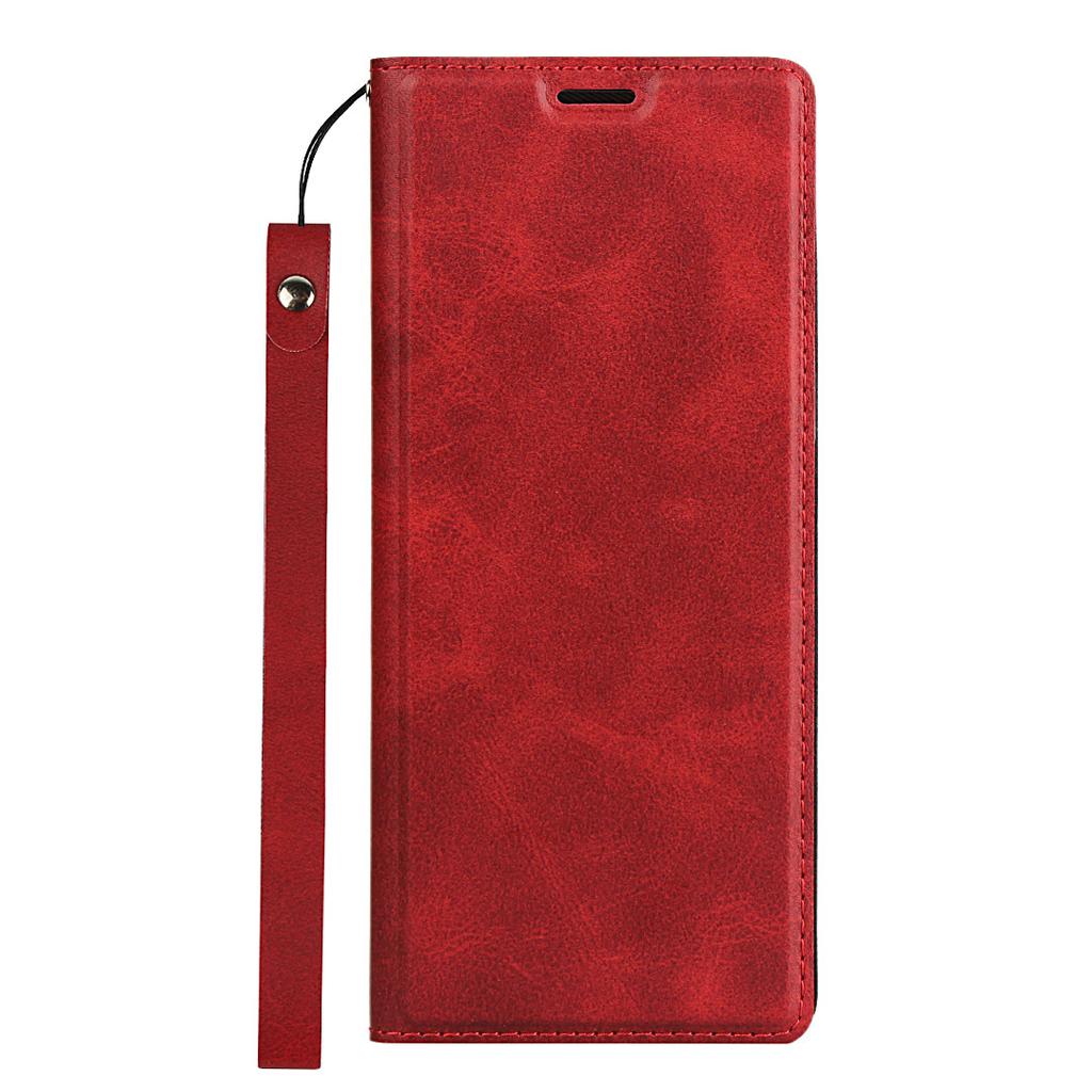 Suitable for Sony Xperia 10 III Leather Case, Calf Lanyard Clamshell Leather Case, New Xperia 20