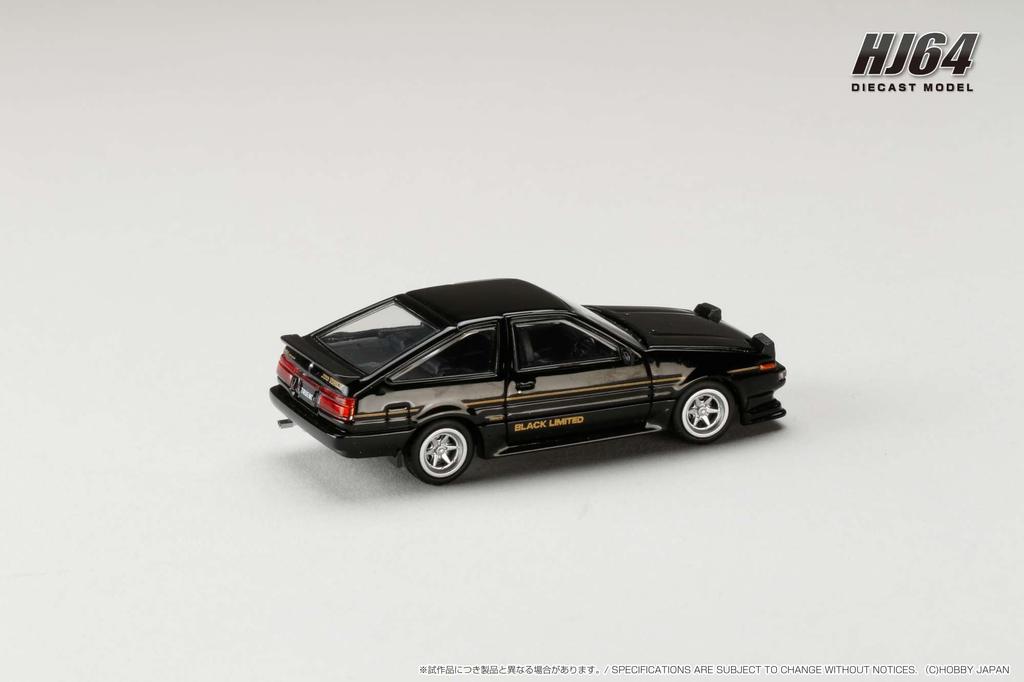 scale Toyota Sprinter Trueno GT APEX BLACK LIMITED JDM Style Black 1/64 (AE86)