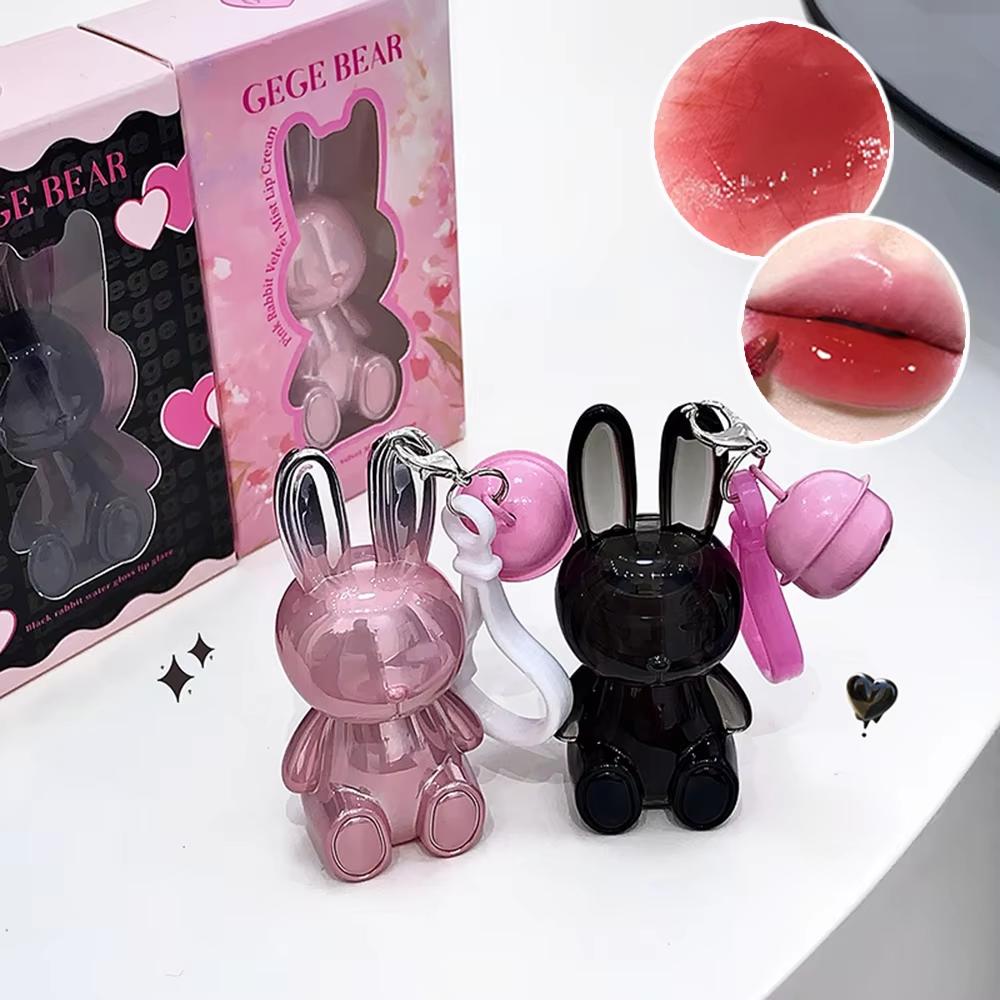 GEGE BEAR Rabbit Lip Glaze, Matte Velvet Lip Clay Long-lasting Color Non-drying Lipstick