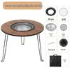 Zhishi Round Tea Table with Integrated Grill and Heater