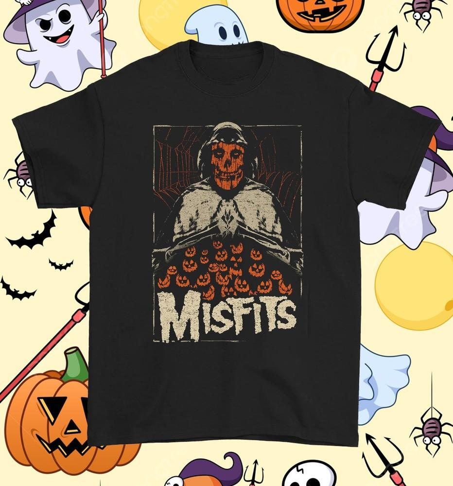 Misfits band pumpkin halloween night black T-shirt Unisex All sizes DM511 Unisex T-Shirt XXXXL