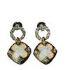 Vintage Classic Clover Pendant Earrings With Light Luxury Fragrance Japanese Korean Fashion High Grade Studded