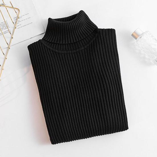 Women Bottom Sweater Turtleneck Long Sleeve Slim Fit Knitting Tops