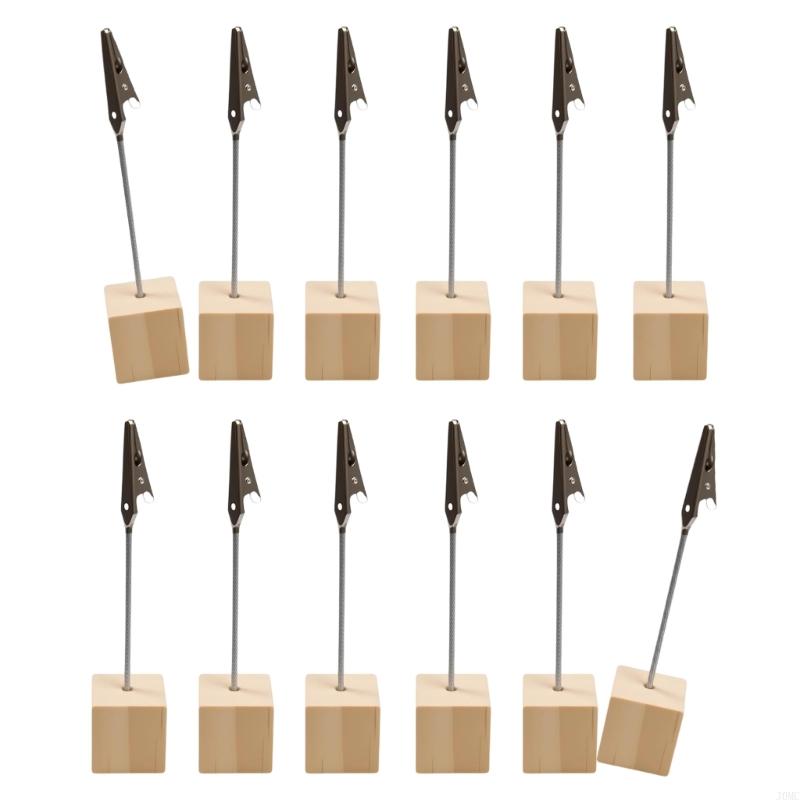 12 Pcs Memo Clip Holders Photo Holders Name Card Holders for Party Restaurants J0MC
