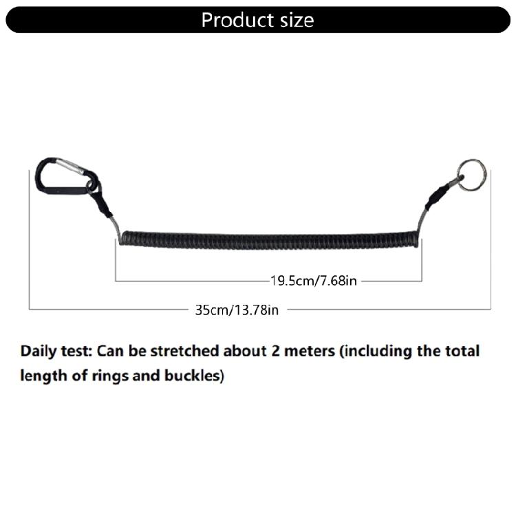 3pcs Spring Fishing Lanyard Coiled Tether for Pliers Boating Fly Fishing Retractable Safety Lanyard Fishing Tackle