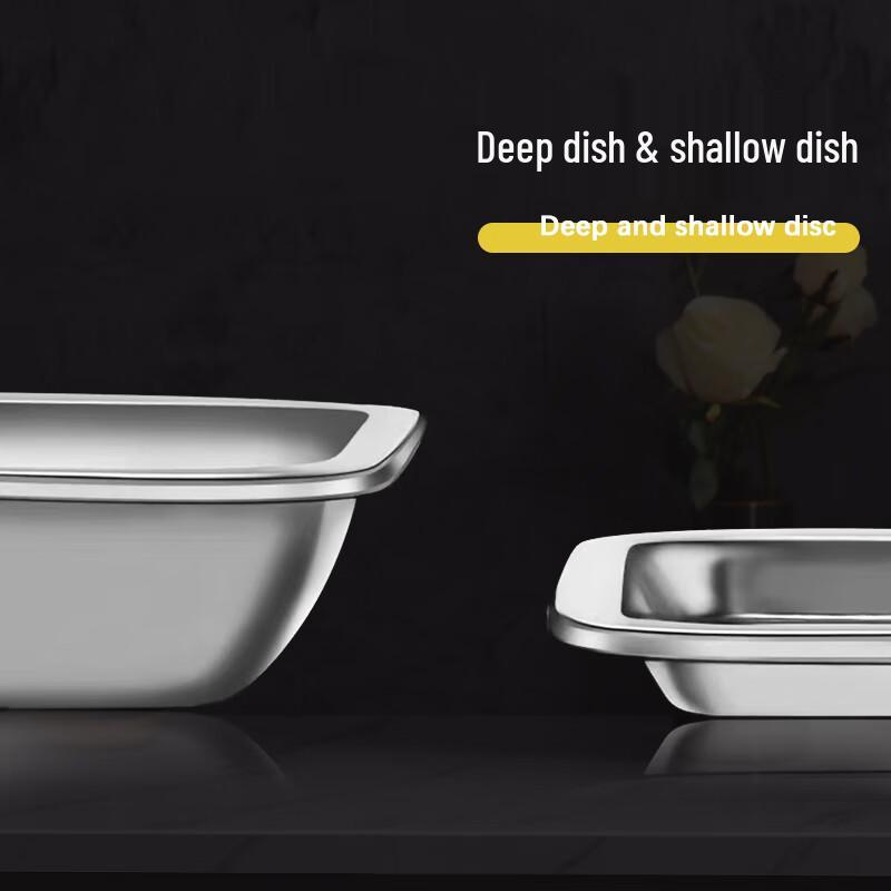 Ji Wang Gu 201 Roestvrij Staal Diepe Vierkante Stoompan met Deksel