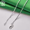 Trendy 925 Sterling Silver Snake Chain Necklace For Men Women Fashion Simple Jewelry Anniversary Party Gifts Accessories