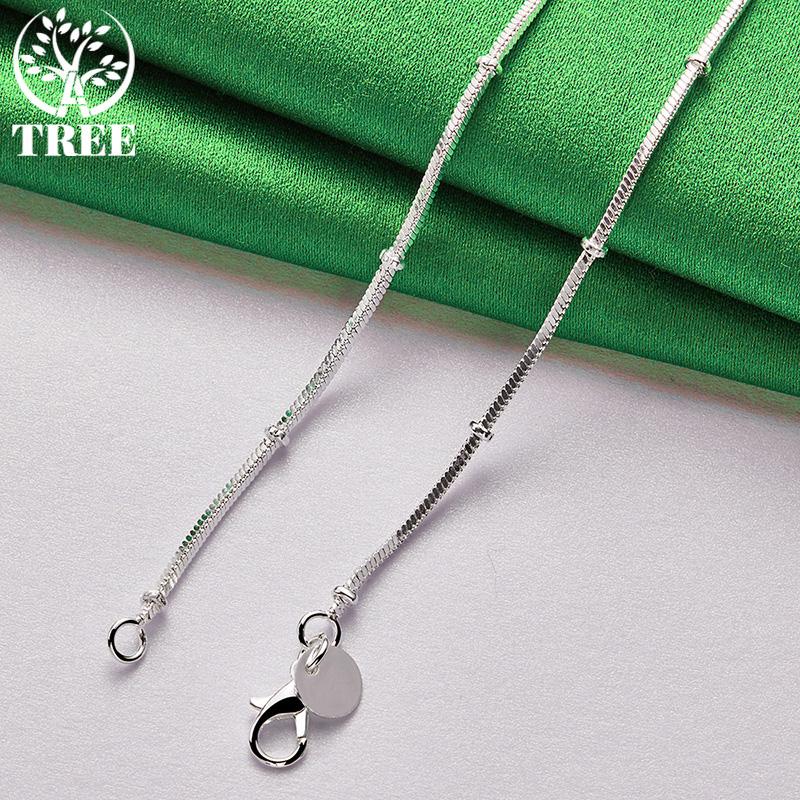 Trendy 925 Sterling Silver Snake Chain Necklace For Men Women Fashion Simple Jewelry Anniversary Party Gifts Accessories
