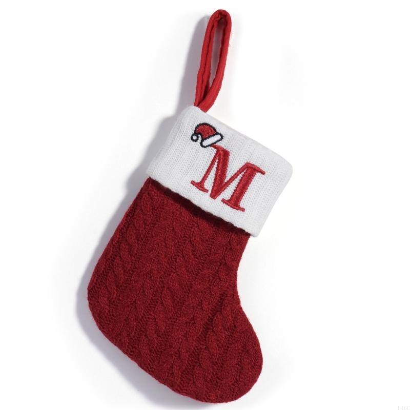 Thick Knitted Holiday Alphabets Bags Multiuse Christmas Decorations And Present Holders