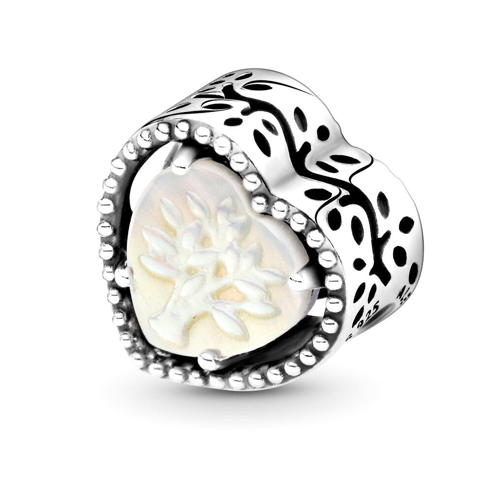 Charm-Anhänger „Familie immer umkreist“ aus S925er Silber „Love Mum“ Serie für Damenarmbänder, Zubehör zum Selbermachen als Geschenk zum Muttertag