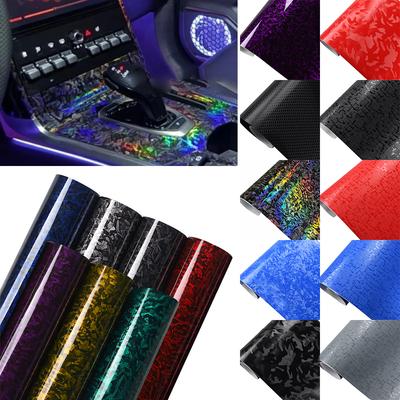 50x30CM Carbon Fiber Vinyl Film 3D/6D Matte Effect High Gloss Car Sticker Self-adhesive Forged Carbon Fiber