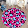 Colorful Heart Pattern Rug for Playrooms and Bedrooms Round Carpet for Home Sofa Bedroom, Gift