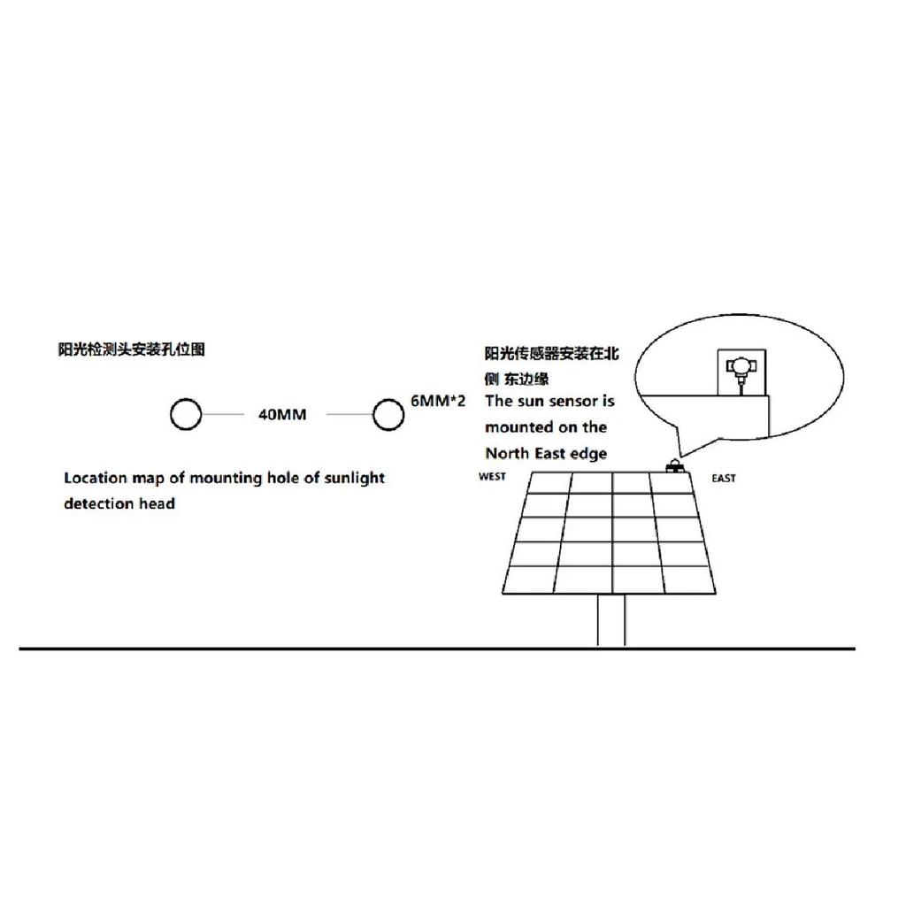 New Single Shaft Solar Automatic Tracking Controller Single Axis Sunshine Tracing Controller Wireless Slant Sun Tracker System
