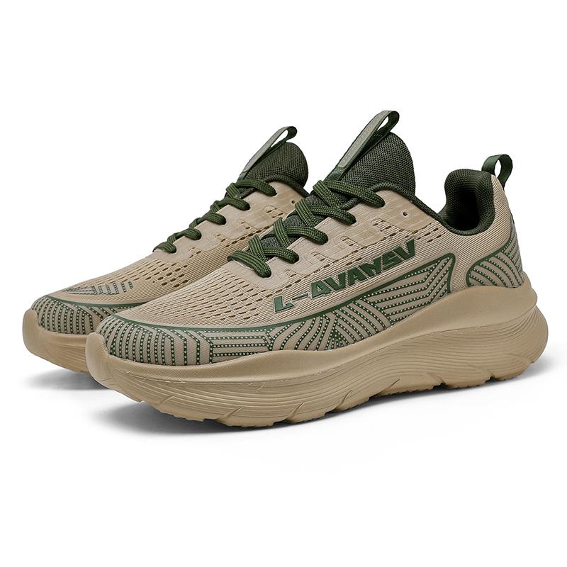 Men Running Shoes Breathable Outdoor Sport Sneakers Air Mesh Gym Elastic Knitting Vamp Tennis Shoes  De Deporte