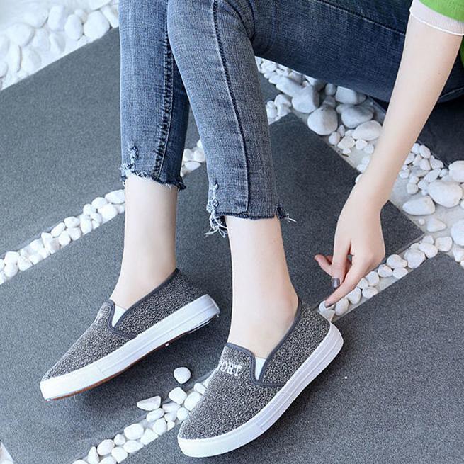 Dámské letní lehké boty Dámské prodyšné látkové ploché boty Protiskluzová měkká podrážka Všestranné protiskluzové ležérní boty