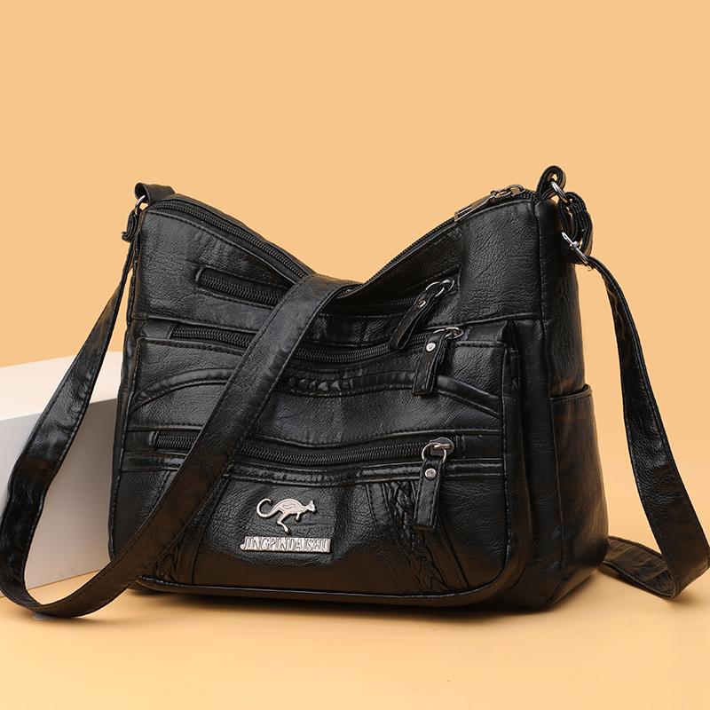 Multi-compartment Simple All-match Middle-aged and Elderly Mother's Large-capacity Casual Shoulder Crossbody Bag