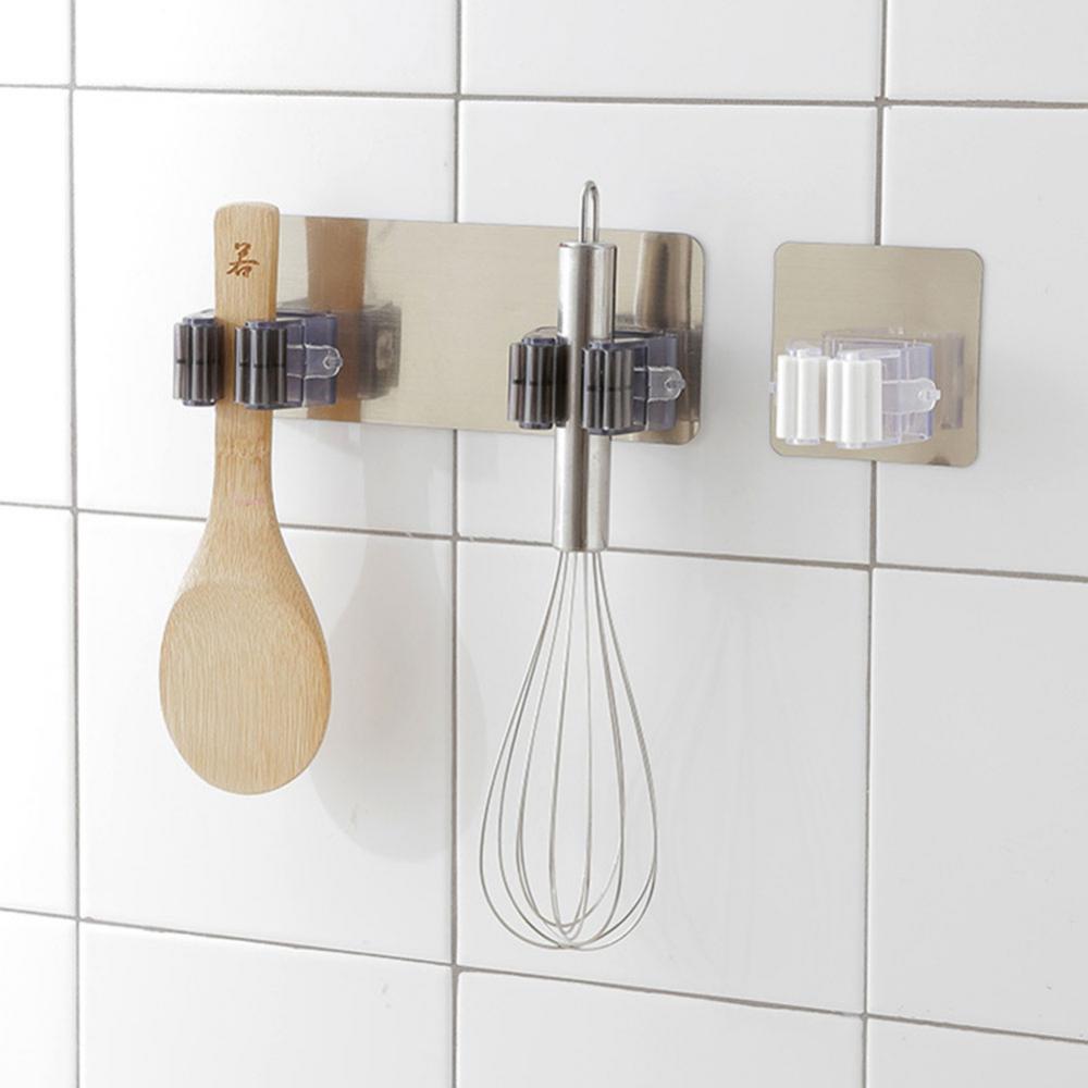 1~10PCS Self Adhesive Multi-Purpose Hooks Wall Mounted Mop Organizer Holder RackBrush Broom Hanger Hook Kitchen Bathroom Strong