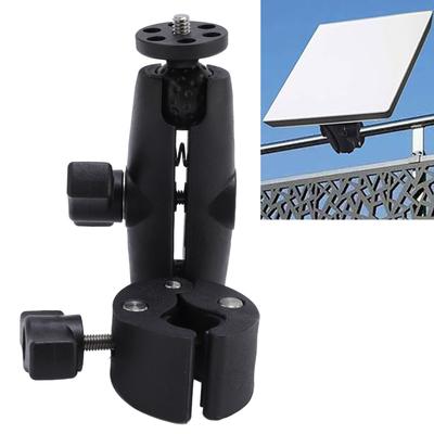 RV Pole Mount, Aluminum Alloy Bracket for   TV Dish On Roof Racks RVs Boats, RV Ladder Pole Mount with Dual   Adjustment, Clamp RV Pole Mou