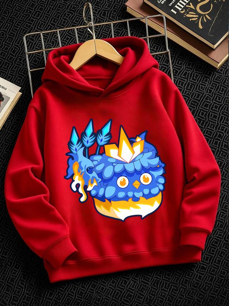 Cute Fruit Box Kids Pullover Hoodie Summer Cute Cartoon Crewneck Age 3-14