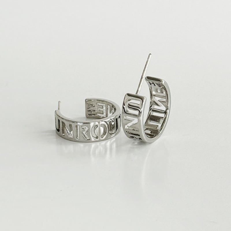 August Harmony Small Unroutine Hoop Earring / 3color