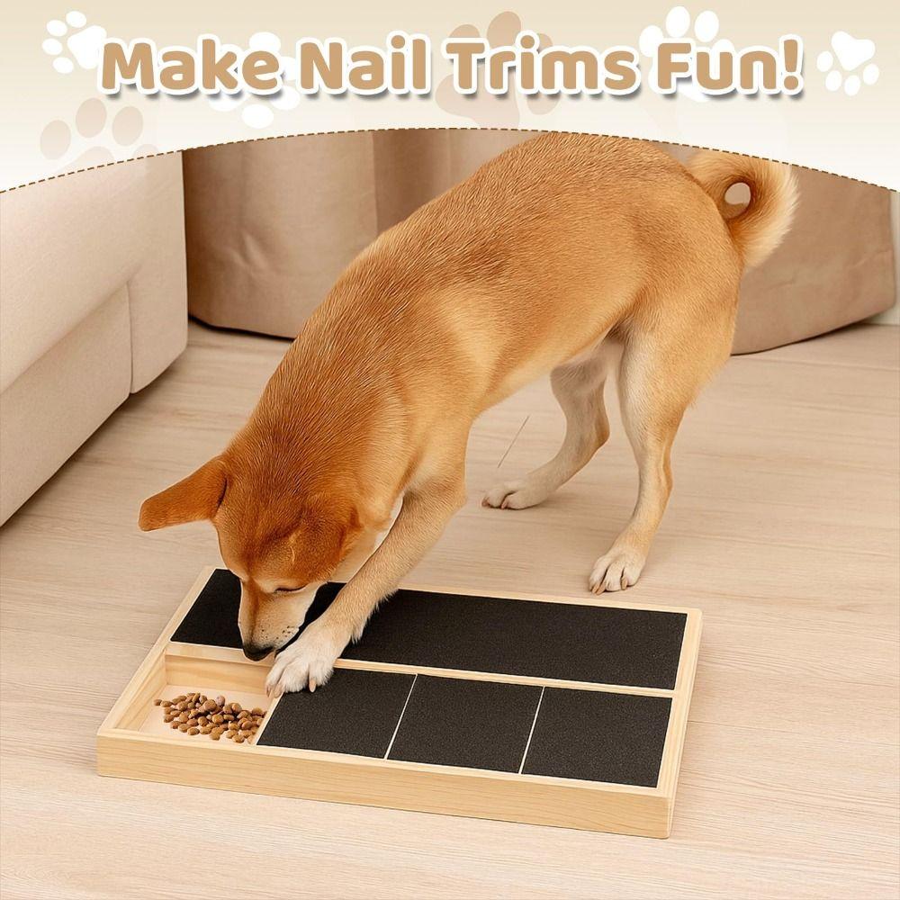 Wooden Dog Nail Scratch Board Pull-Out Dog Nail Trimming Pad Dog Nail File Board  Indoor Training