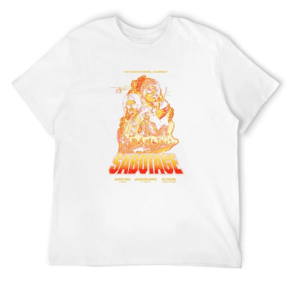 Sabotage! T-Shirt Quick Drying Anime Stuff Plain Black T Shirts Men