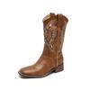 Embroidery Western riding cowboy boots women's new summer boots Xinjiang grassland northwest thick heel Martin boots